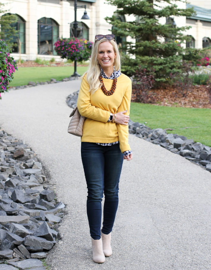 Autumn Layering | Gingham and Sweaters - joyfully so