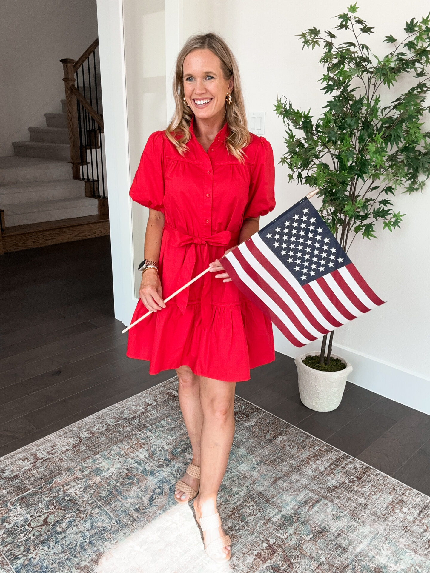 Red patriotic dress